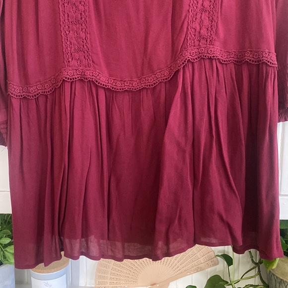 Large Burgundy Mini Dress - Picture 4 of 9